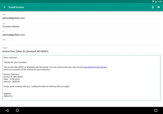 Zoho Invoice android App screenshot 16